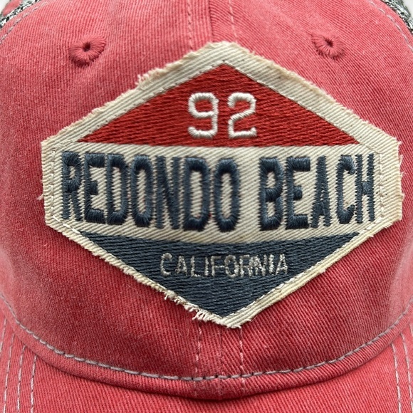 Redondo Beach Salmon/Pink and Gray snap back trucker hat - Picture 2 of 11